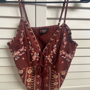 Shyanne Burgundy Embroidered Camisole